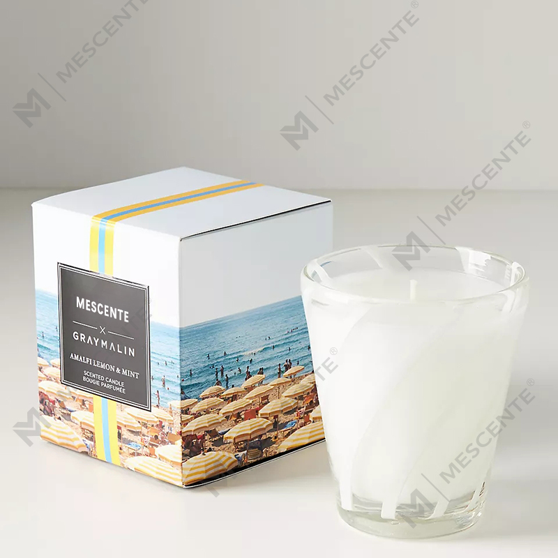 M&Scent Luxury White Wosk Sojowy Spersonalizowane Logo Ślubne Świece Zapachowe