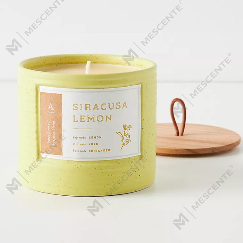 M&Scent Private Label Kolorowe słoiki ceramiczne Świece zapachowe z wosku sojowego Chic