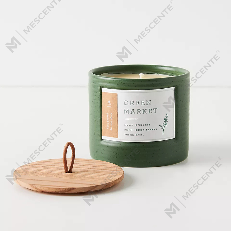 M&Scent Private Label Kolorowe słoiki ceramiczne Świece zapachowe z wosku sojowego Chic