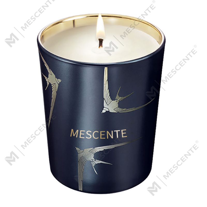 M&Scent Ręcznie robiona, luksusowa świeca zapachowa ze szklanym świecznikiem w kształcie wanilii z kryształkami