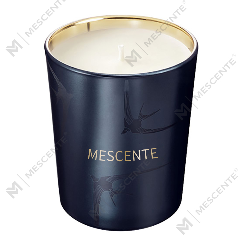 M&Scent Ręcznie robiona, luksusowa świeca zapachowa ze szklanym świecznikiem w kształcie wanilii z kryształkami