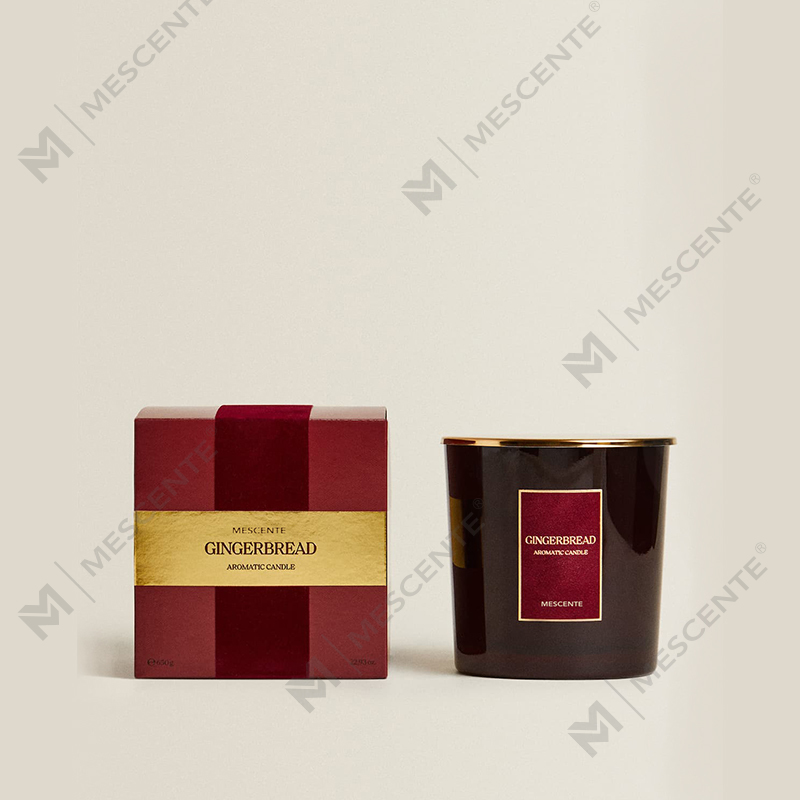 Świece zapachowe M&Scent Custom Luxury z 3 knotami Spersonalizowana świeca zapachowa z czarnego matowego szkła marki prywatnej