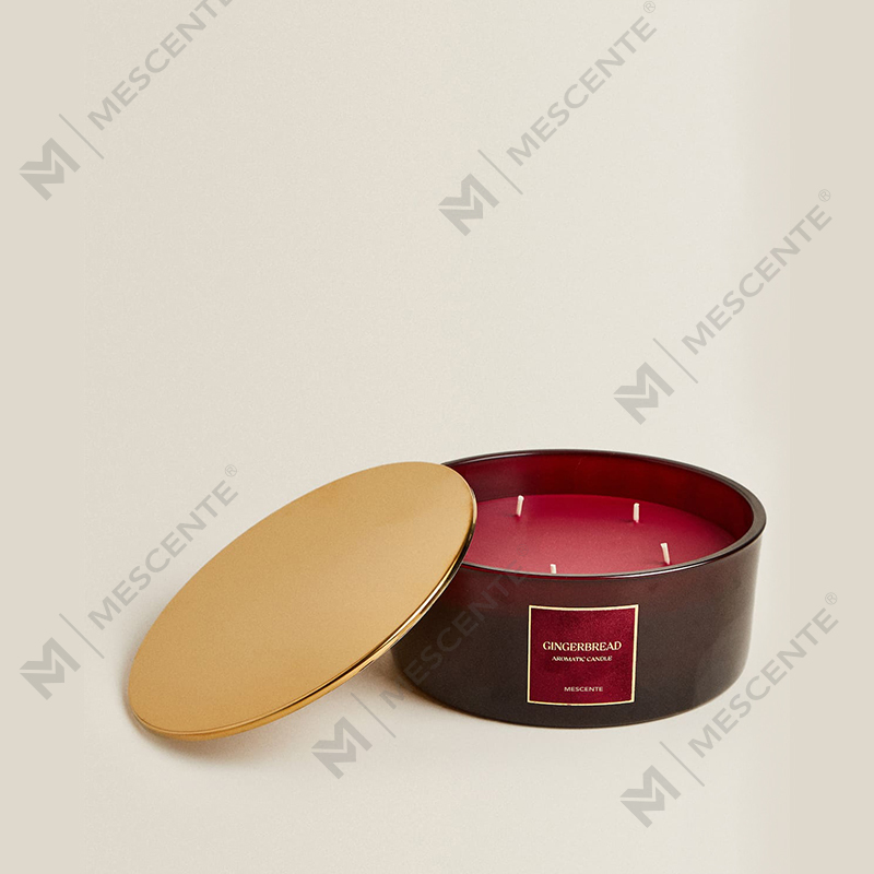 Świece zapachowe M&Scent Custom Luxury z 3 knotami Spersonalizowana świeca zapachowa z czarnego matowego szkła marki prywatnej