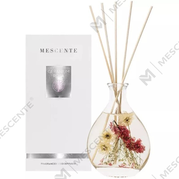 M&Scent hurtowe, luksusowe zestawy dyfuzorów trzcinowych z rattanu w szklanych butelkach własnej marki, z korkiem