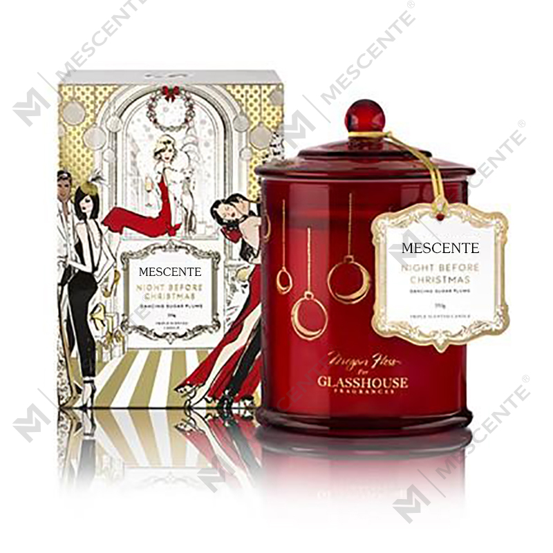 M&Scent Hurtownia Luksusowa, niestandardowa marka prywatna Świąteczne świece zapachowe sojowe w kształcie słoiczka z pokrywką